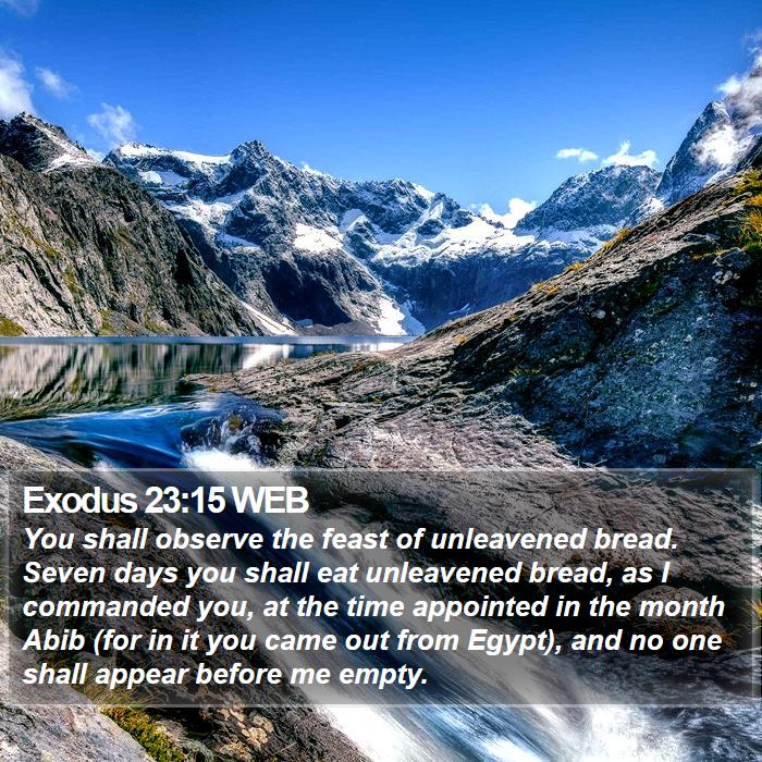 Exodus 23:15 WEB Bible Study