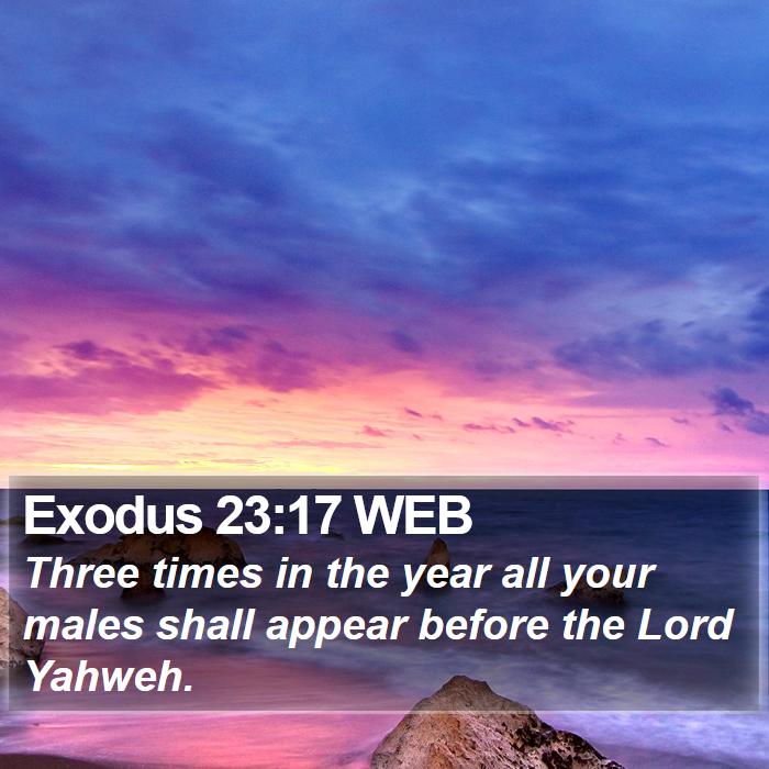 Exodus 23:17 WEB Bible Study