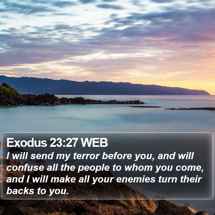 Exodus 23:27 WEB Bible Study