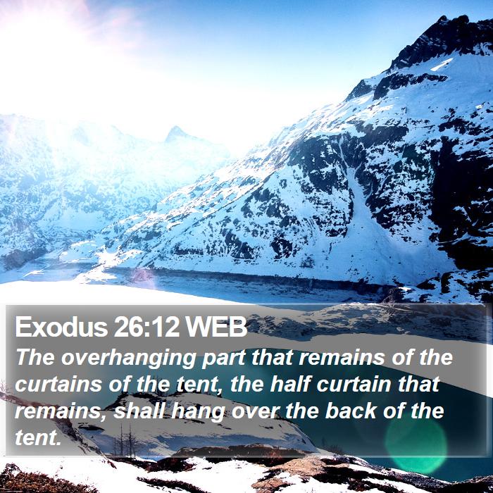 Exodus 26:12 WEB Bible Study