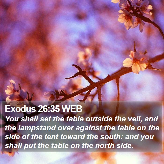 Exodus 26:35 WEB Bible Study