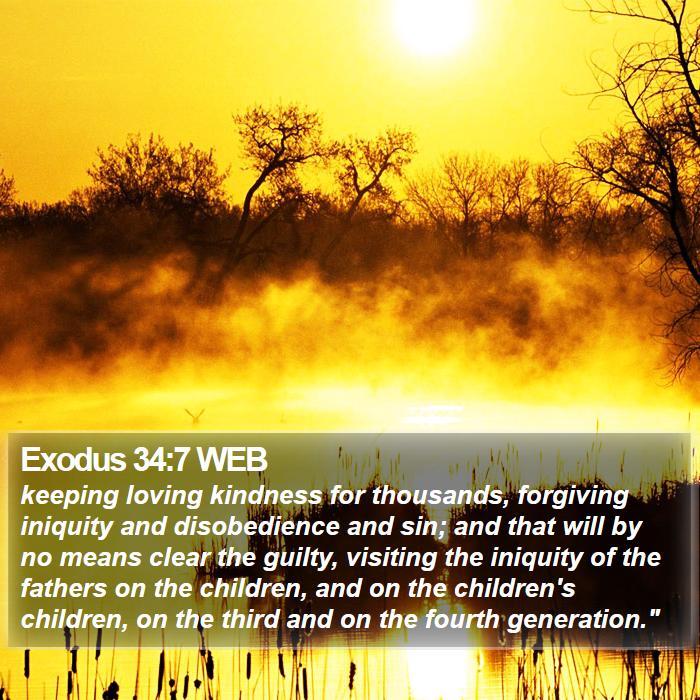 Exodus 34:7 WEB Bible Study