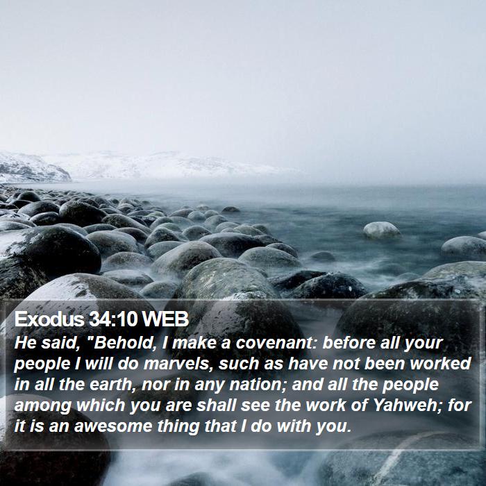 Exodus 34:10 WEB Bible Study