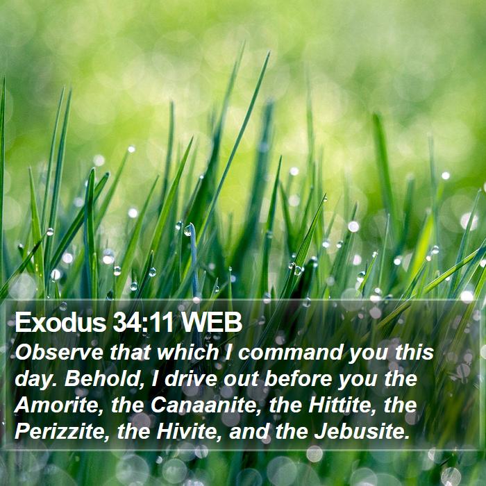 Exodus 34:11 WEB Bible Study