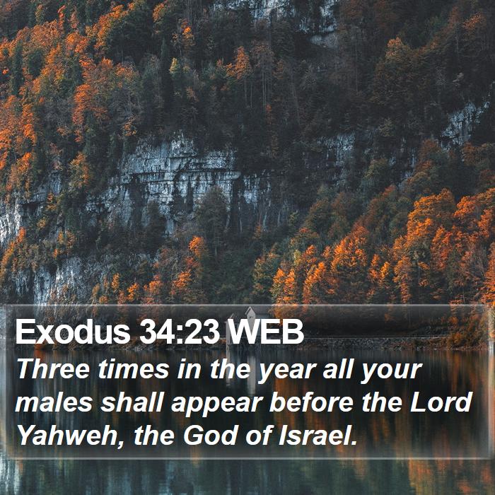 Exodus 34:23 WEB Bible Study