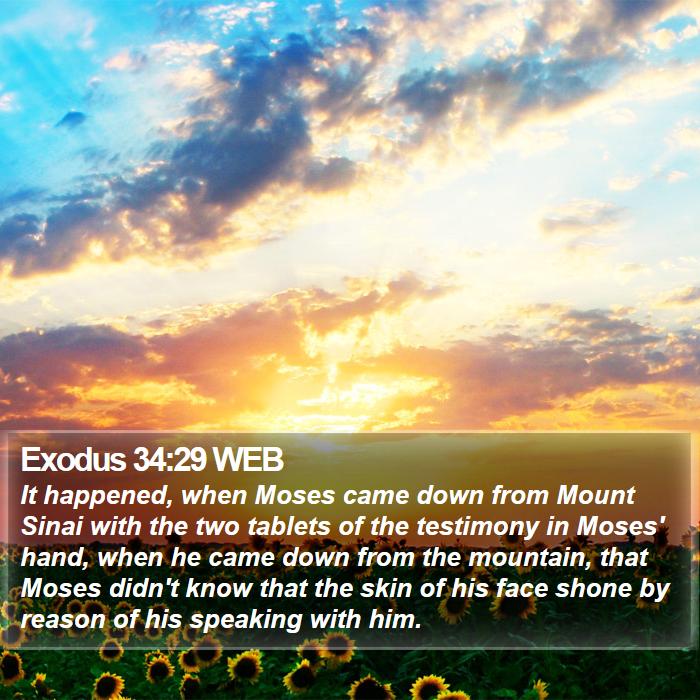 Exodus 34:29 WEB Bible Study