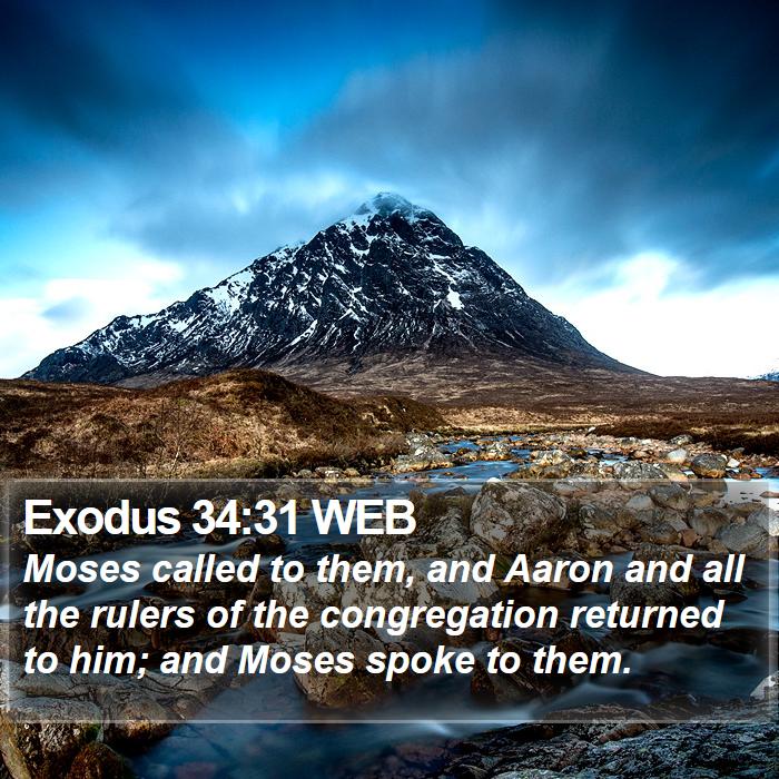 Exodus 34:31 WEB Bible Study