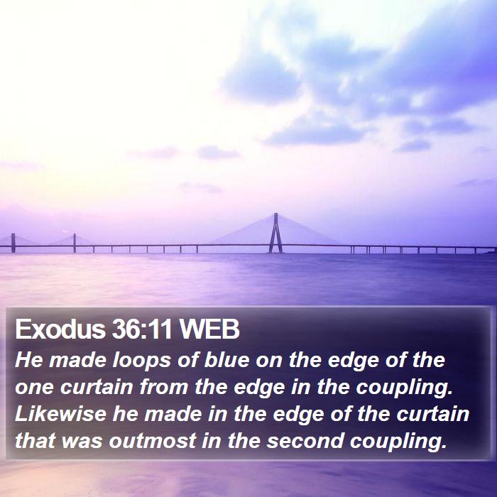 Exodus 36:11 WEB Bible Study