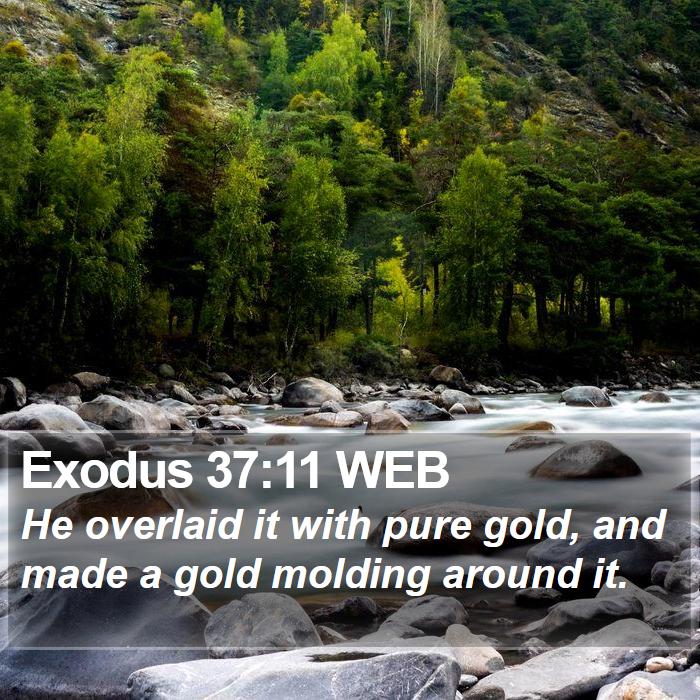 Exodus 37:11 WEB Bible Study