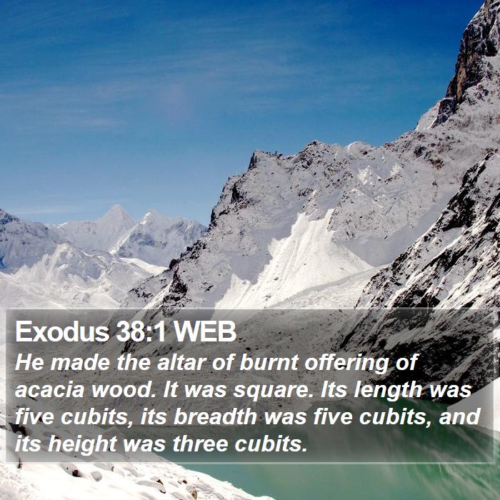 Exodus 38:1 WEB Bible Study