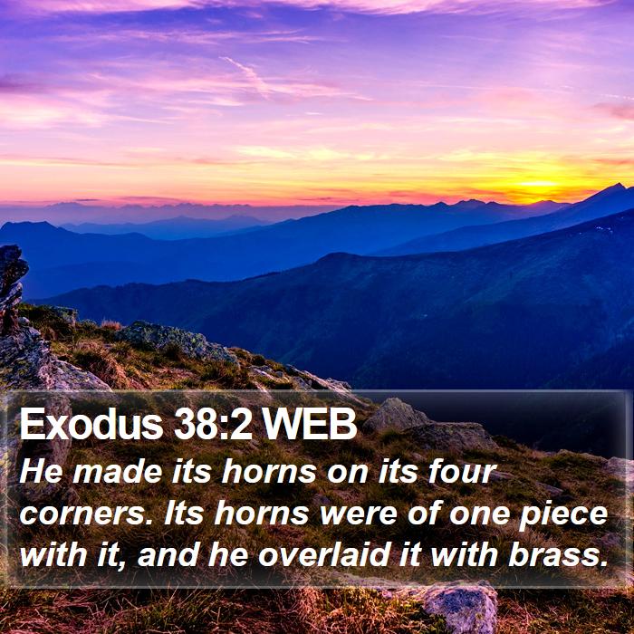 Exodus 38:2 WEB Bible Study