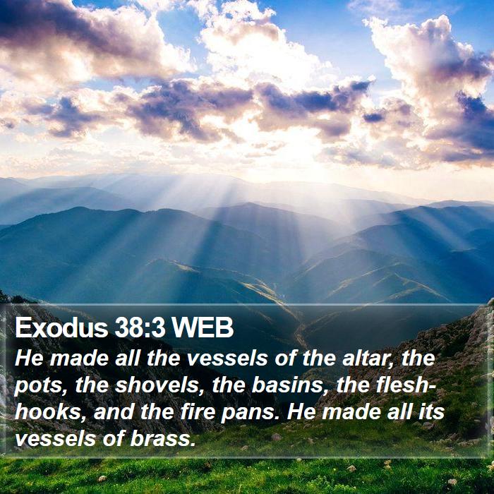 Exodus 38:3 WEB Bible Study