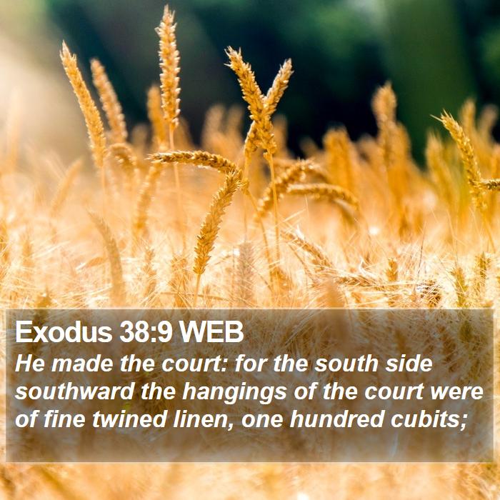 Exodus 38:9 WEB Bible Study