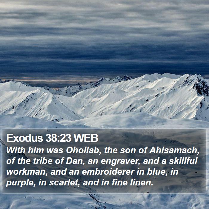 Exodus 38:23 WEB Bible Study