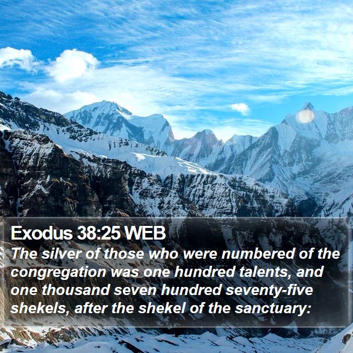 Exodus 38:25 WEB Bible Study