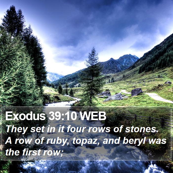 Exodus 39:10 WEB Bible Study