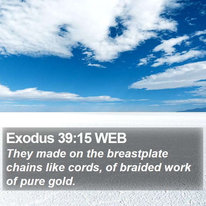 Exodus 39:15 WEB Bible Study