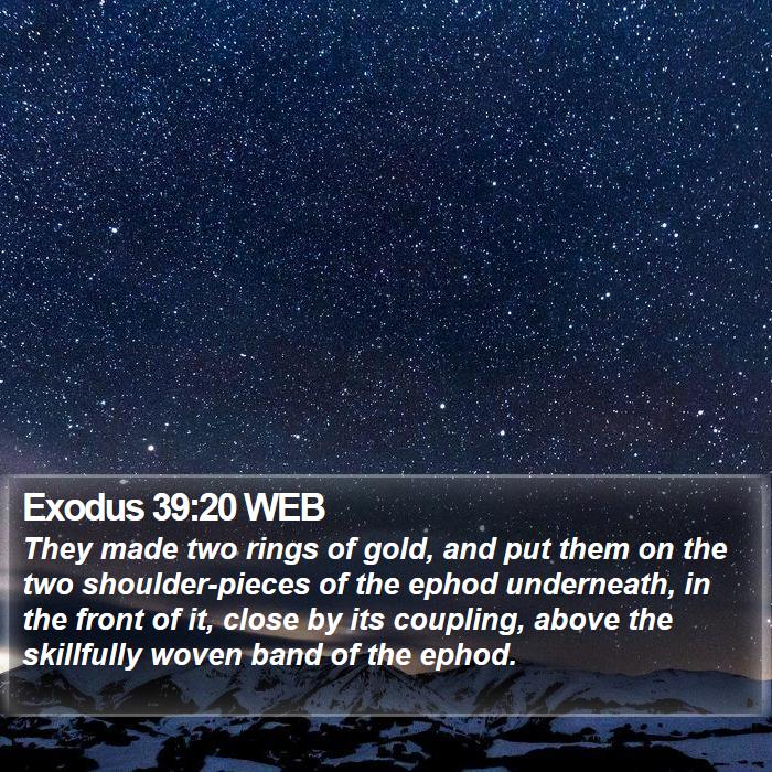 Exodus 39:20 WEB Bible Study