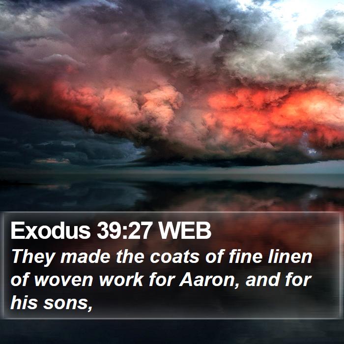 Exodus 39:27 WEB Bible Study