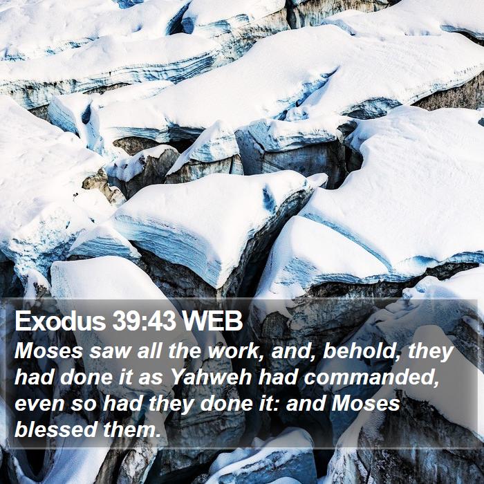 Exodus 39:43 WEB Bible Study