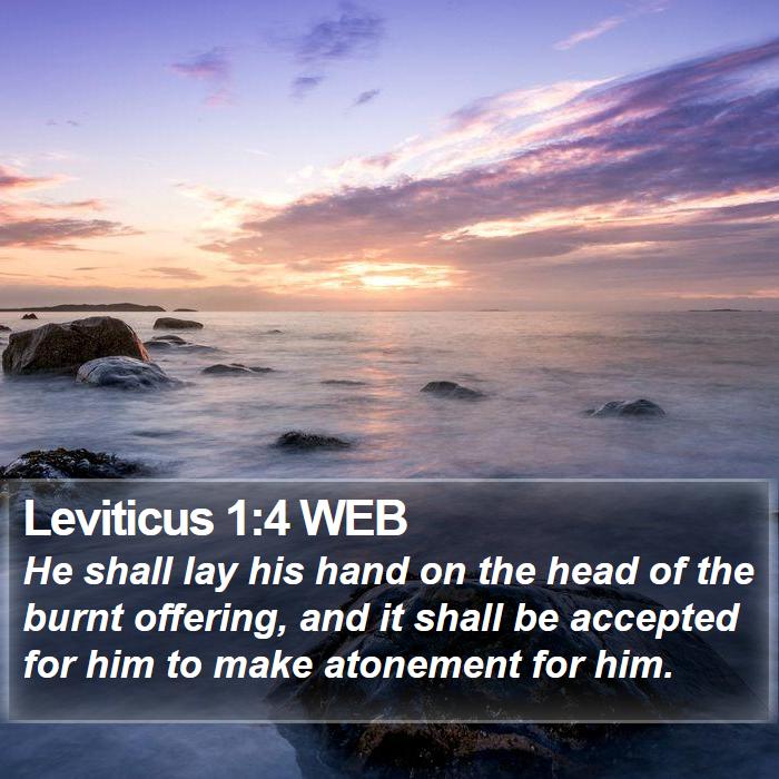 Leviticus 1:4 WEB Bible Study