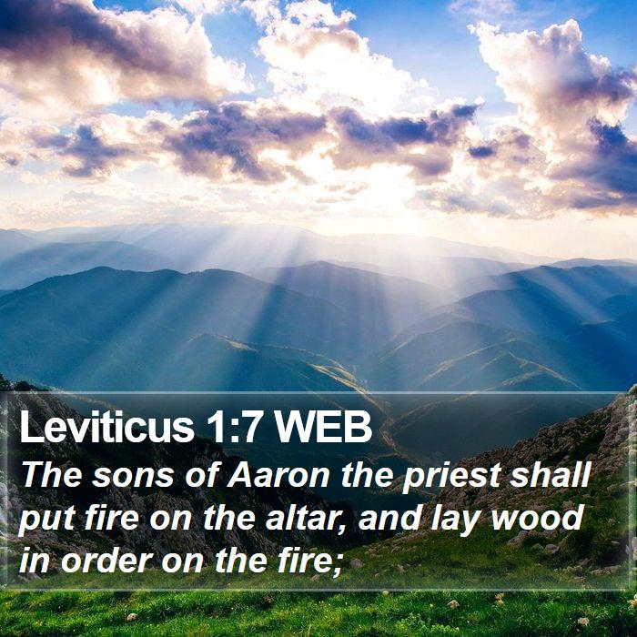 Leviticus 1:7 WEB Bible Study