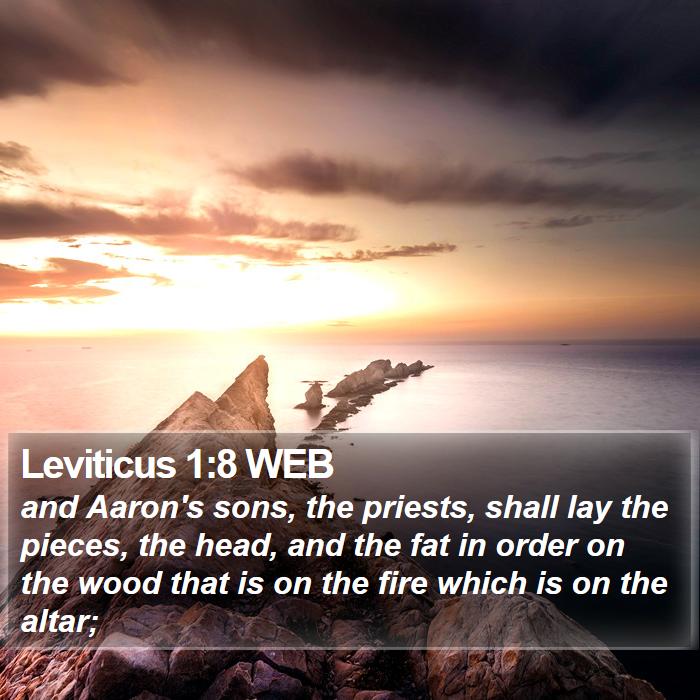 Leviticus 1:8 WEB Bible Study