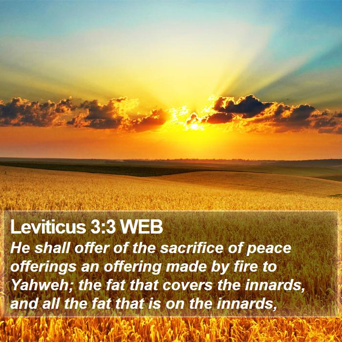 Leviticus 3:3 WEB Bible Study