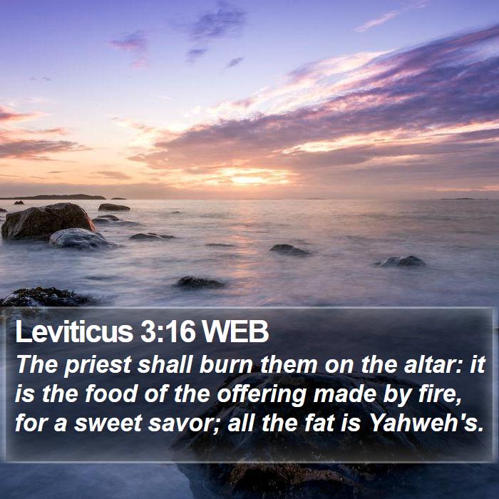 Leviticus 3:16 WEB Bible Study