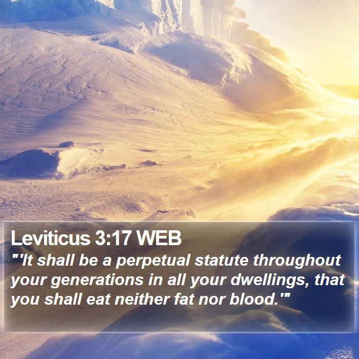 Leviticus 3:17 WEB Bible Study