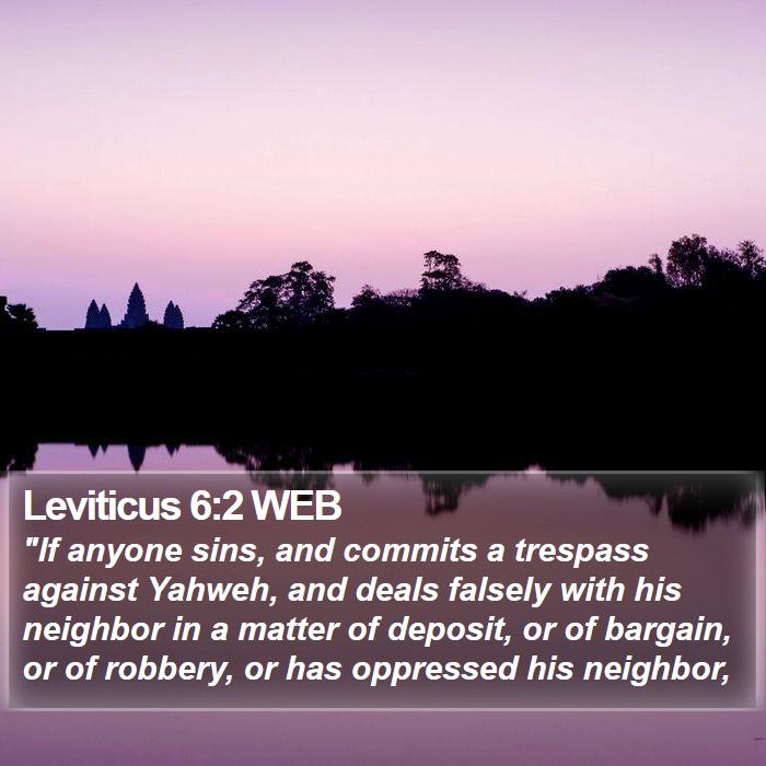 Leviticus 6:2 WEB Bible Study