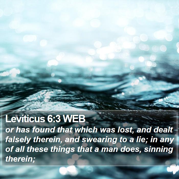 Leviticus 6:3 WEB Bible Study