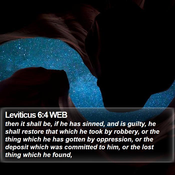 Leviticus 6:4 WEB Bible Study