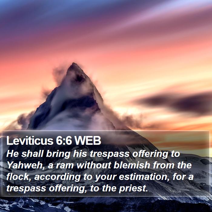 Leviticus 6:6 WEB Bible Study