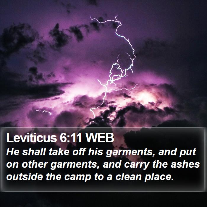 Leviticus 6:11 WEB Bible Study