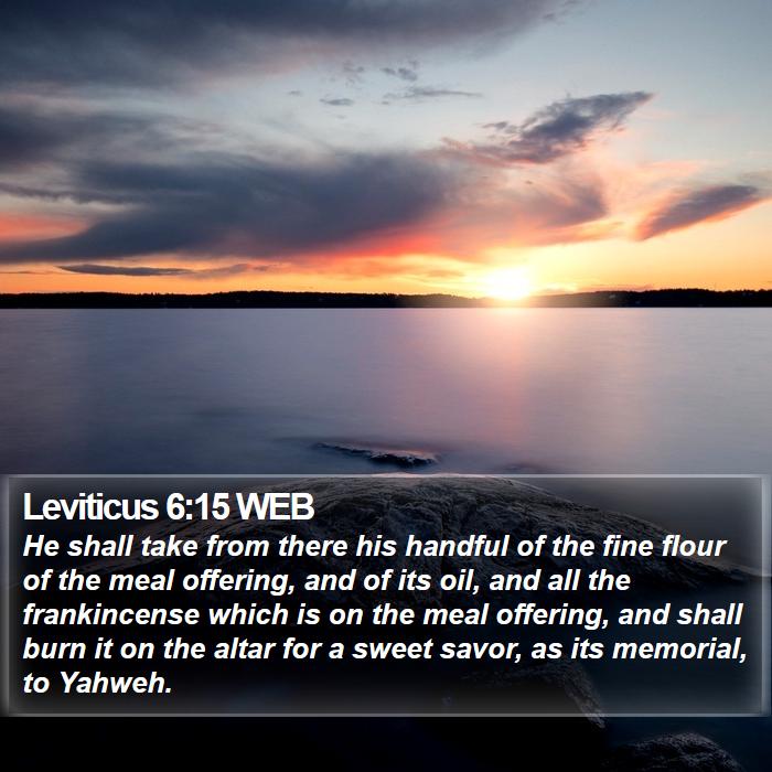 Leviticus 6:15 WEB Bible Study