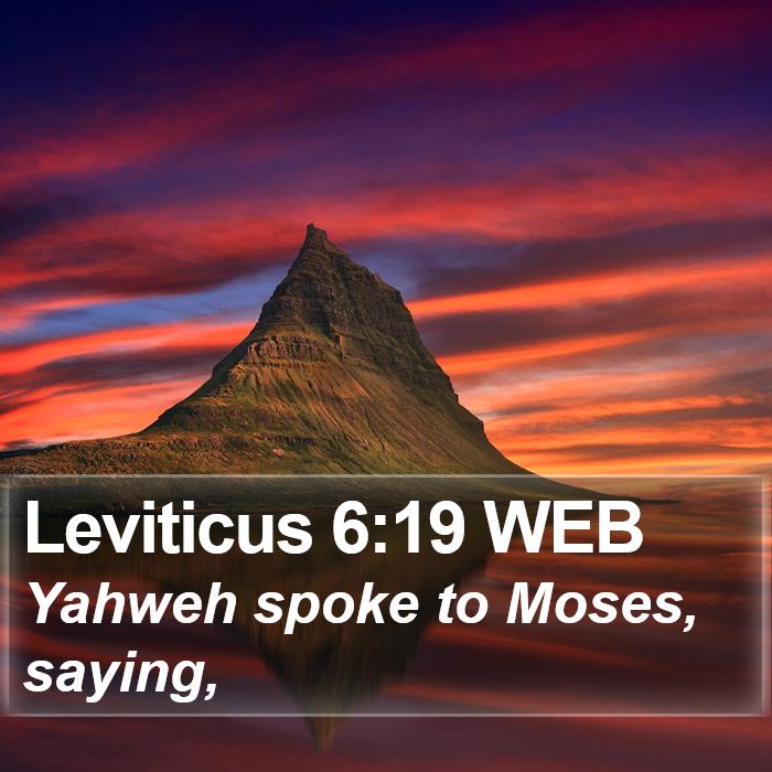 Leviticus 6:19 WEB Bible Study