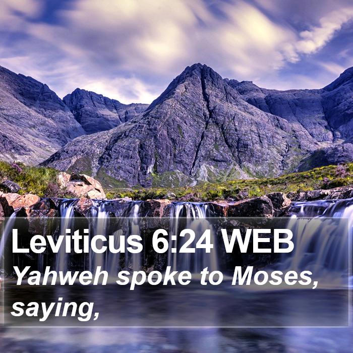 Leviticus 6:24 WEB Bible Study