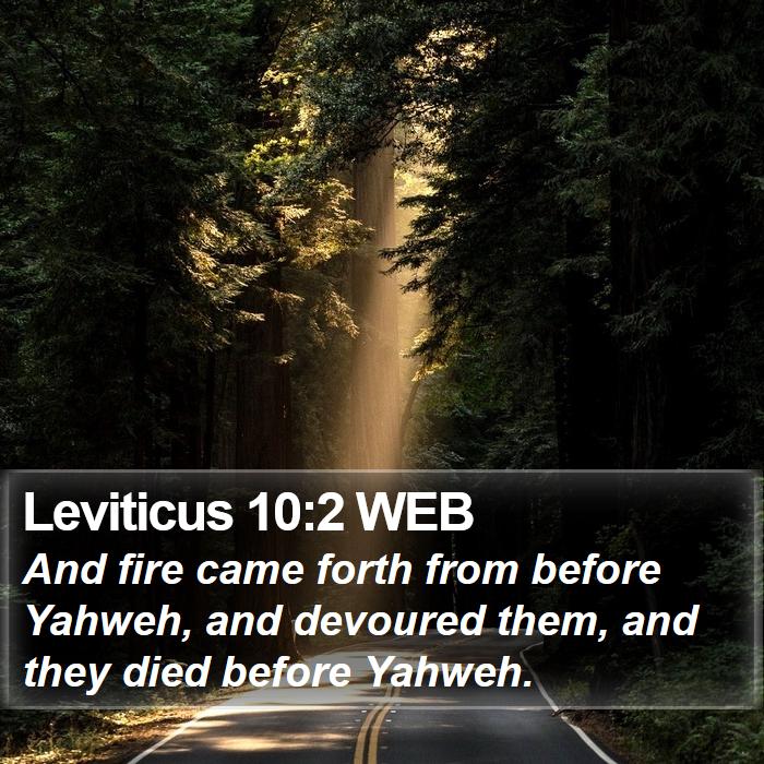 Leviticus 10:2 WEB Bible Study