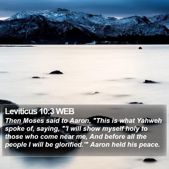 Leviticus 10:3 WEB Bible Study