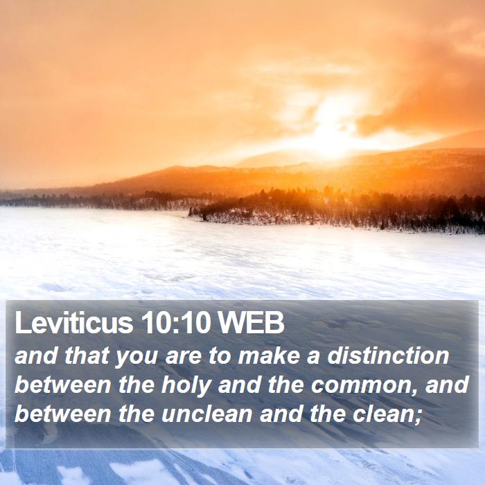 Leviticus 10:10 WEB Bible Study