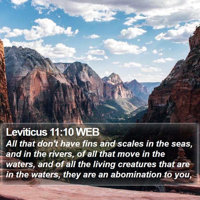 Leviticus 11:10 WEB Bible Study