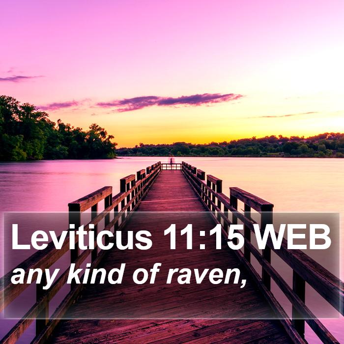 Leviticus 11:15 WEB Bible Study