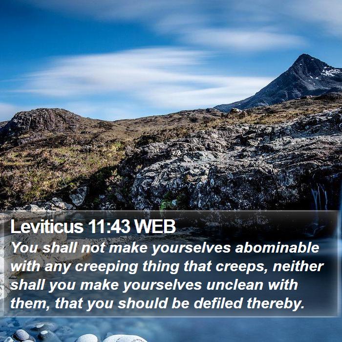 Leviticus 11:43 WEB Bible Study