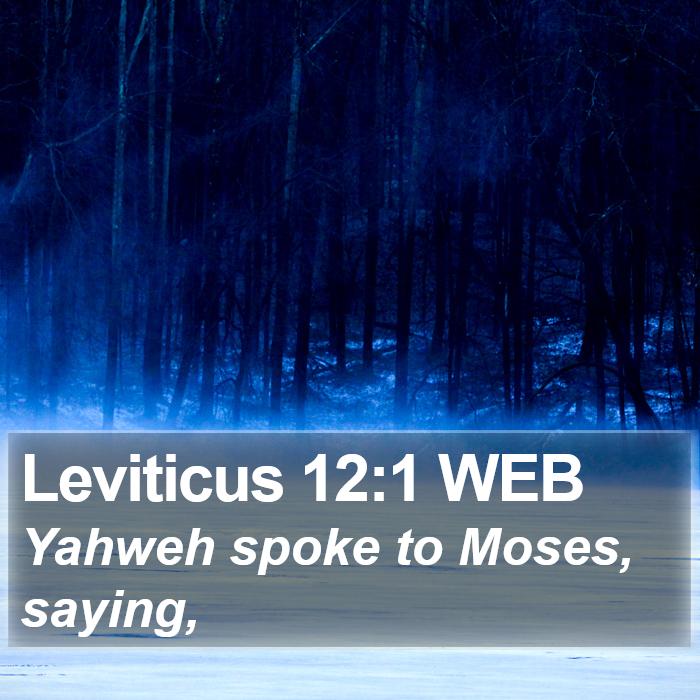 Leviticus 12:1 WEB Bible Study