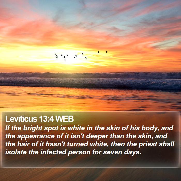 Leviticus 13:4 WEB Bible Study