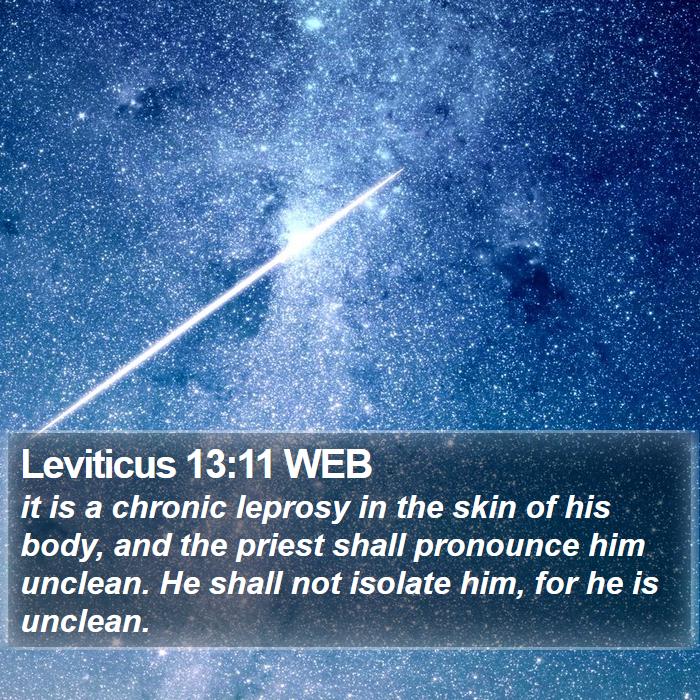 Leviticus 13:11 WEB Bible Study