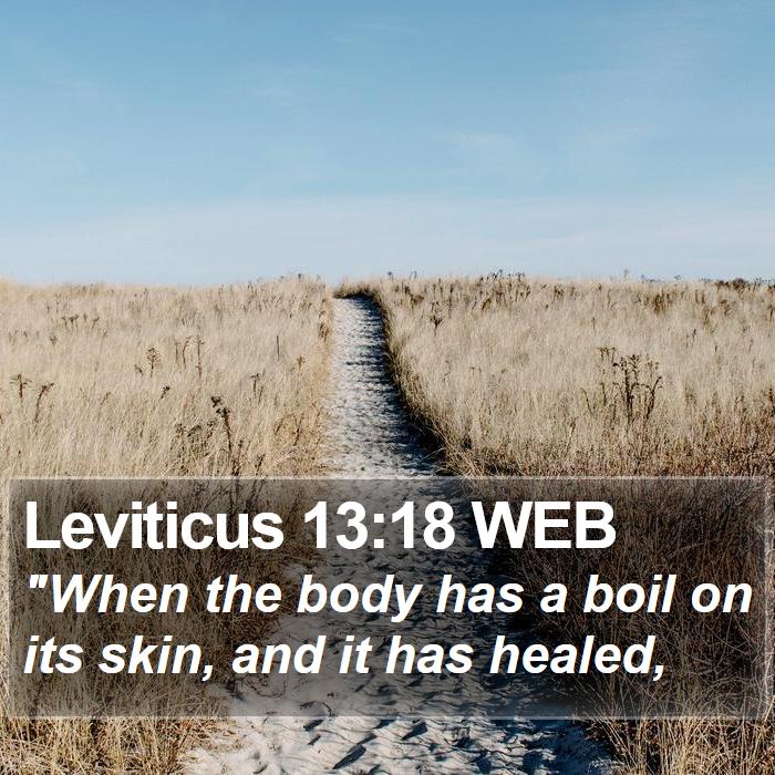 Leviticus 13:18 WEB Bible Study