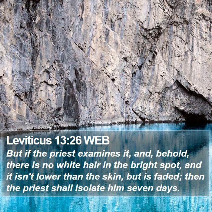 Leviticus 13:26 WEB Bible Study