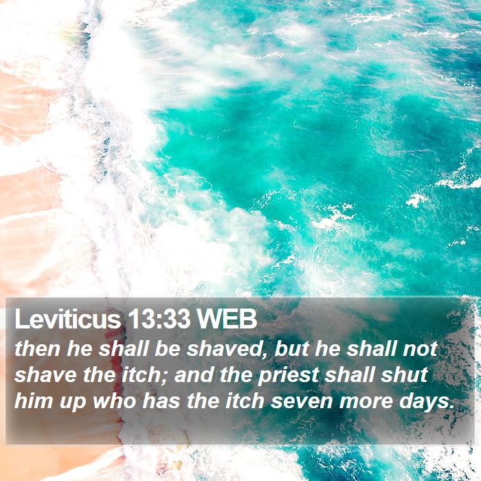 Leviticus 13:33 WEB Bible Study